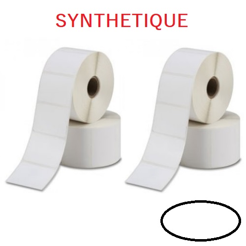 Polypropylène Blanc Satin Colle Opaque - Etiquettes Rondes ou Ovales