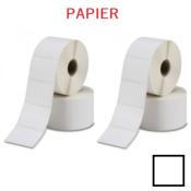 Papier Blanc Haute Brillance Colle Lavable à l'eau - Etiquettes Restangulaires ou Carrées