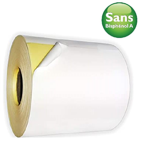 Bobines thermiques papier adhsif 80x50x12 Sans BPA 