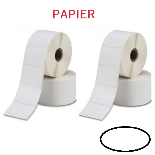 Papier Blanc Vergé Structuré avec lignes - Etiquettes Rondes ou Ovales
