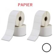 Papier Blanc Haute Brillance Colle Renforcée - Etiquettes Rondes ou Ovales